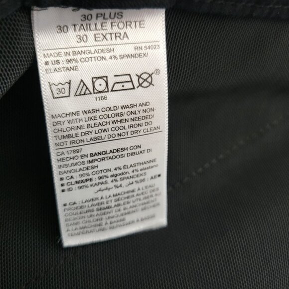 Old Navy Womens Pants 30 Plus Pixie Cropped Straight Leg Black Zip Fly SL36E - Picture 8 of 9